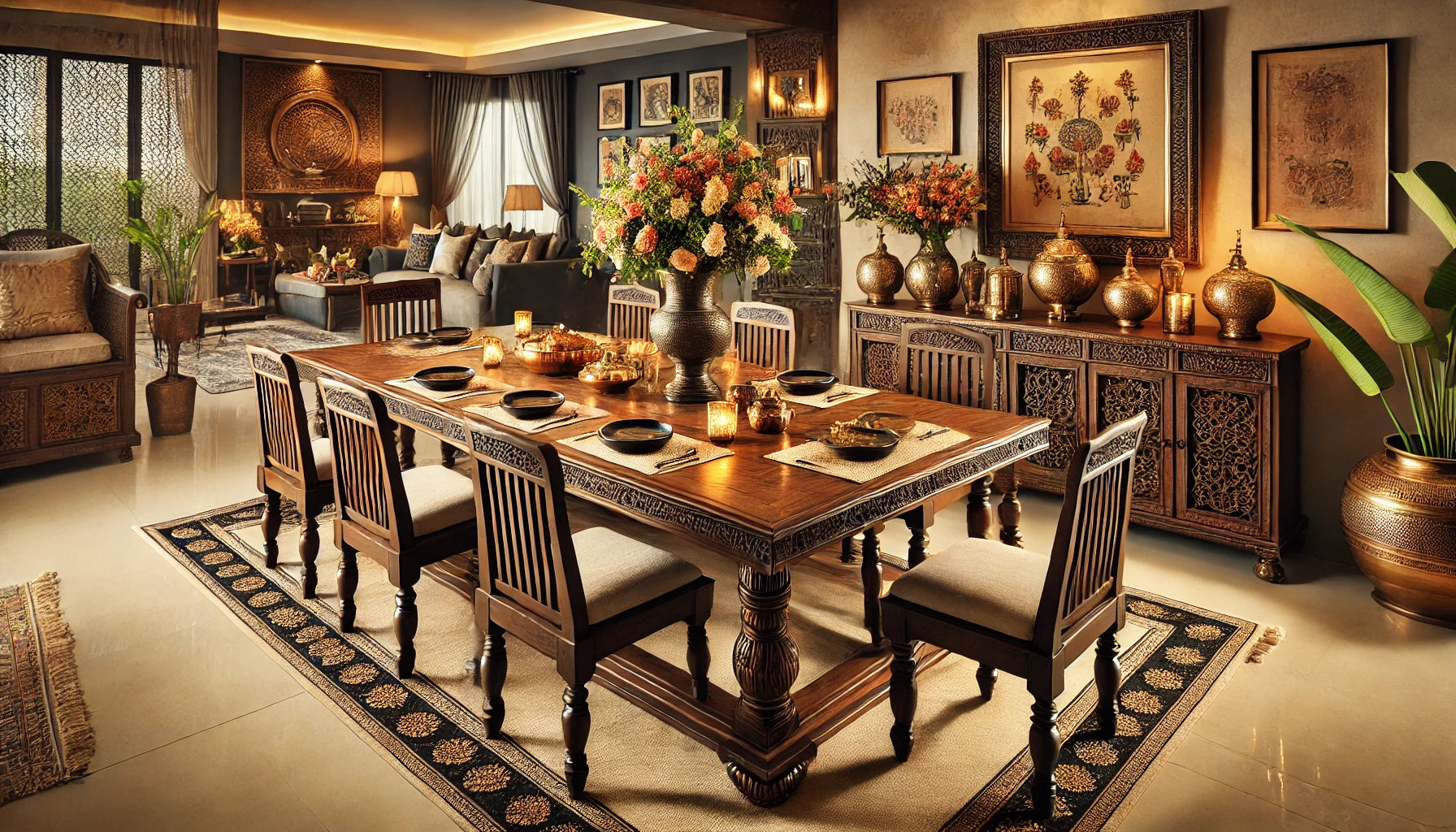 Dining Table Designs for Indian Family Gatherings