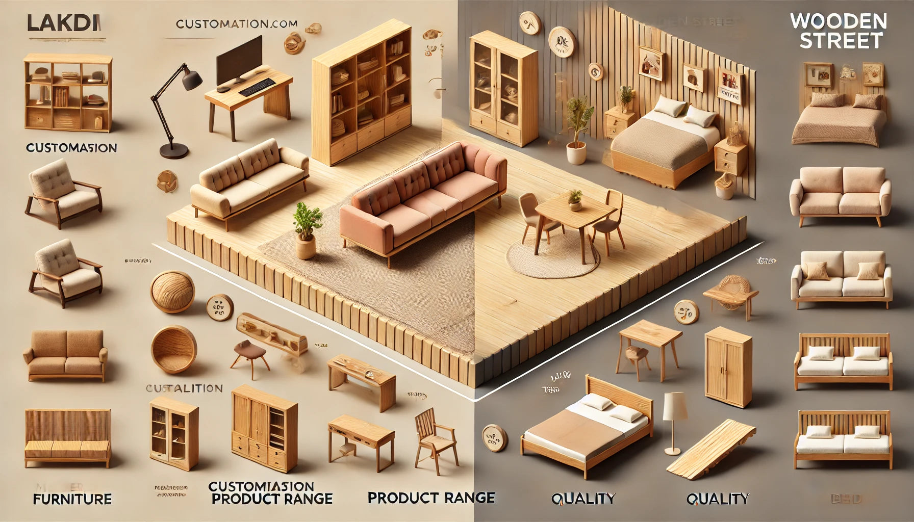 Lakdi.com vs WoodenStreet.com: Which Furniture Brand is Better?