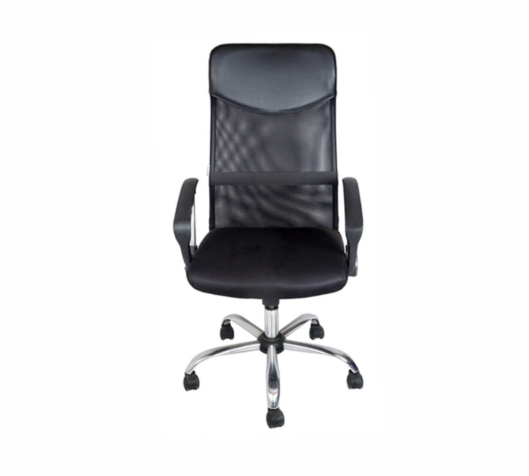 High Back Executive Chair with Wheels & Chrome Base