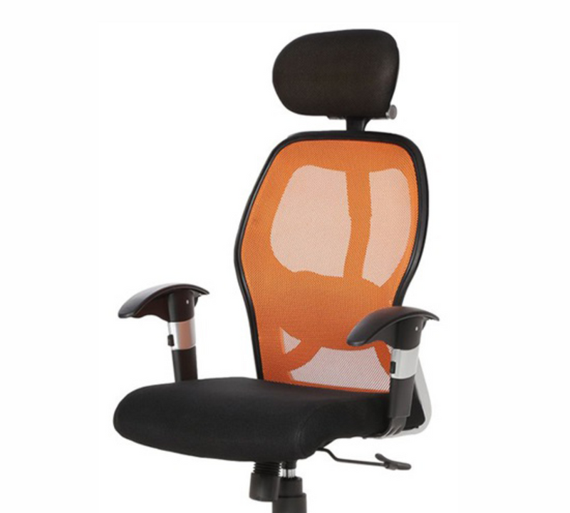 Executive Chair with Headrest & Height Adjustable Nylon Wheel Base