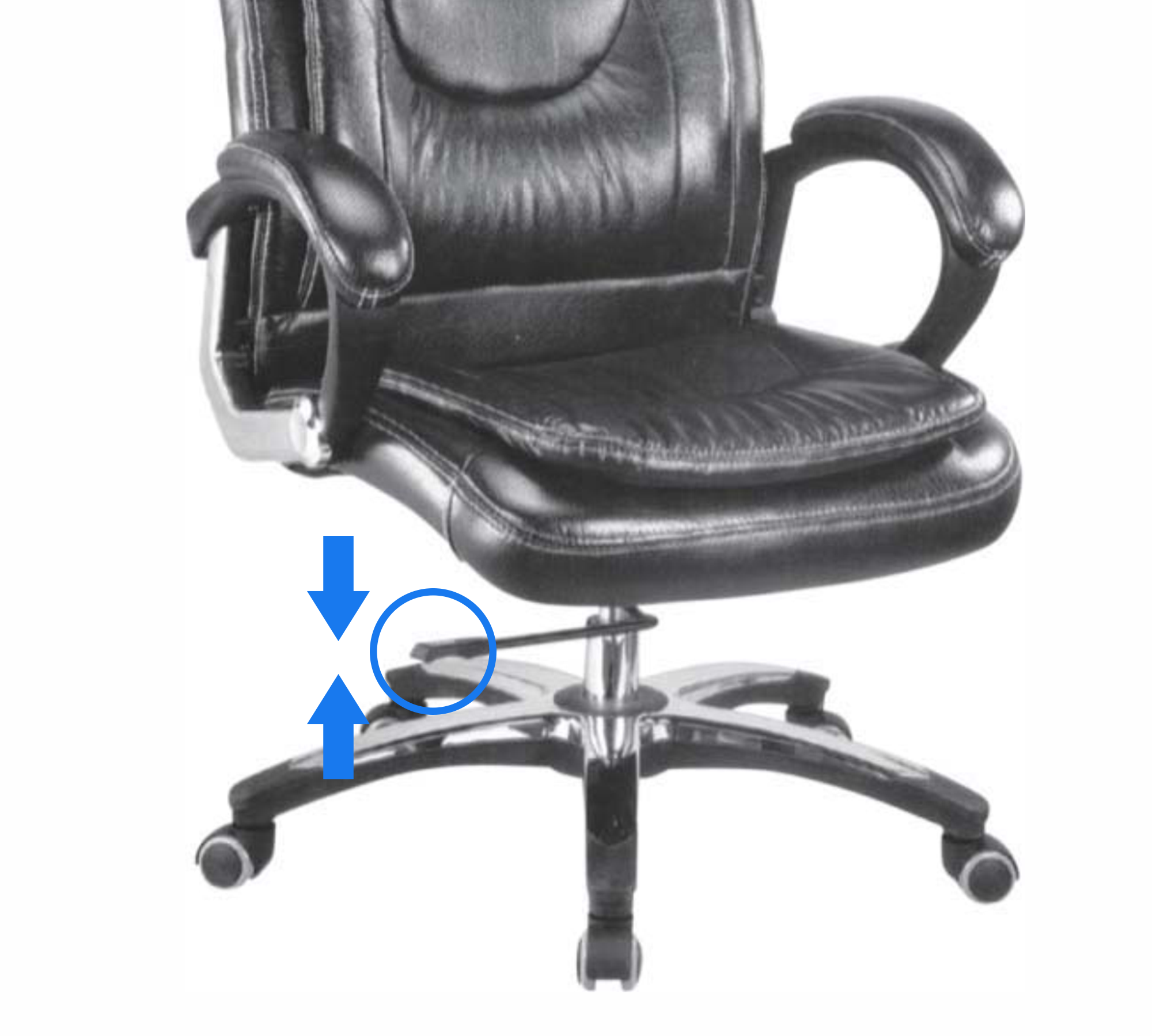 High Back Director Office Chair with Height Adjustable Aluminum Base