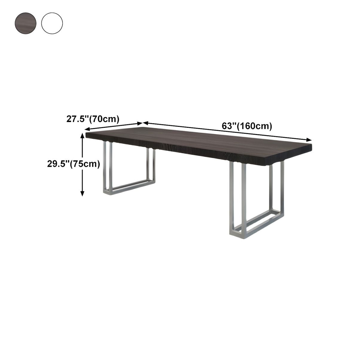 Conference and Meeting Room Office Table Sleek New Design Made in MDF with Laminate Base In SS Metal Legs ( 5.3x2.3 Ft.)