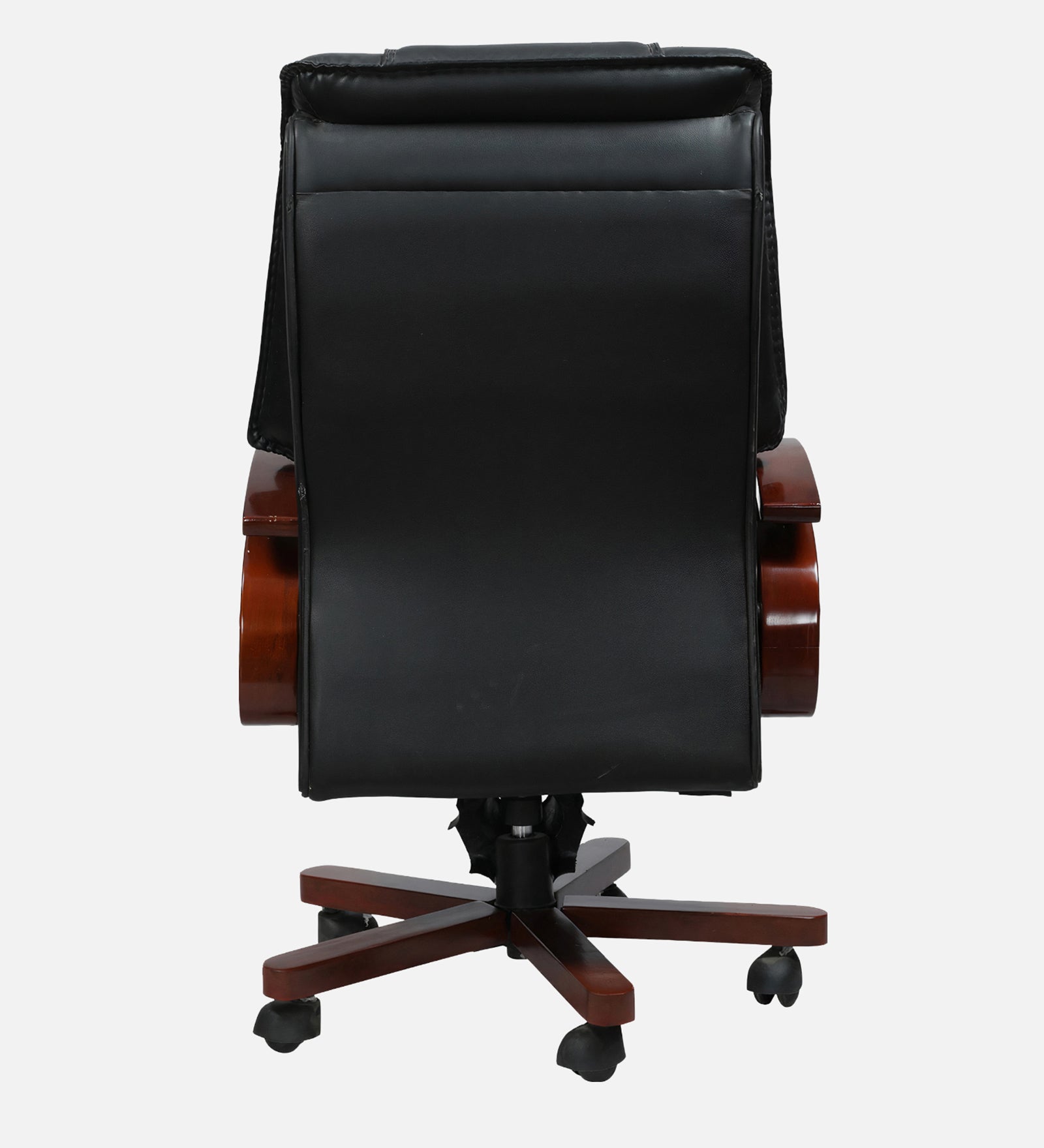 High Back Director Chair with Height Adjustable Wooden Base