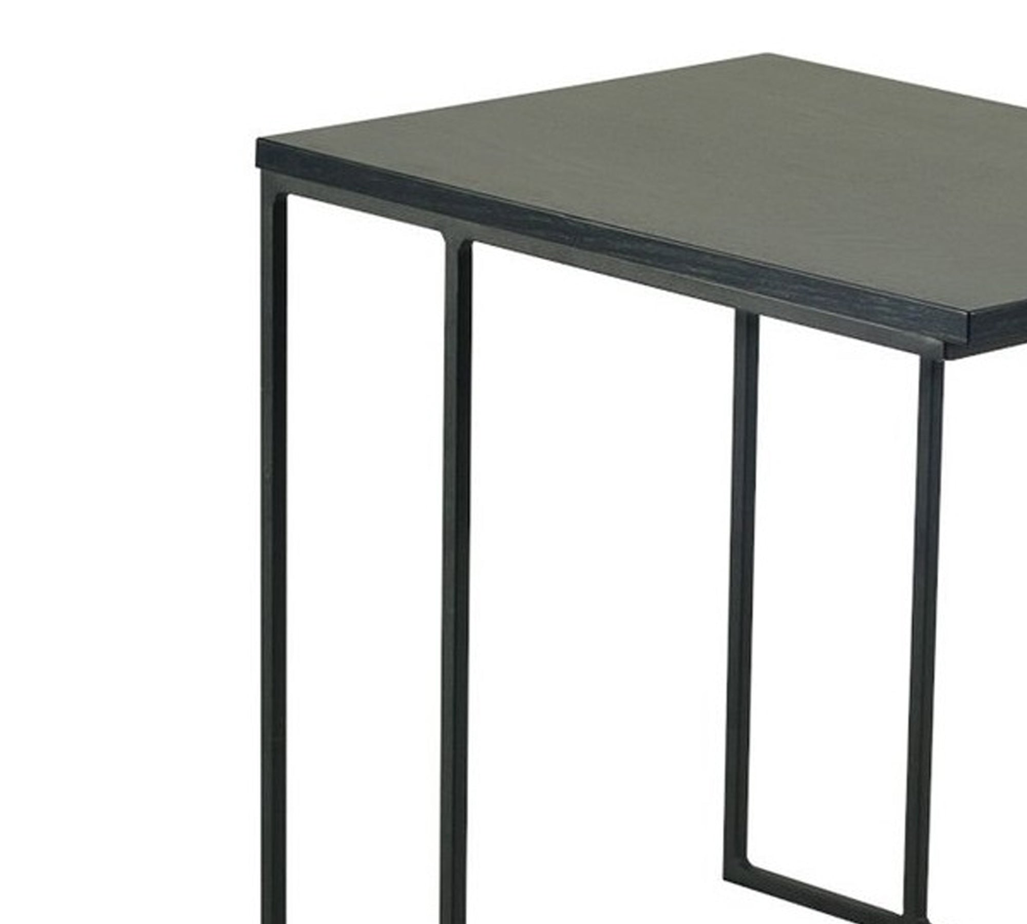 Side Table With Metal Legs Base