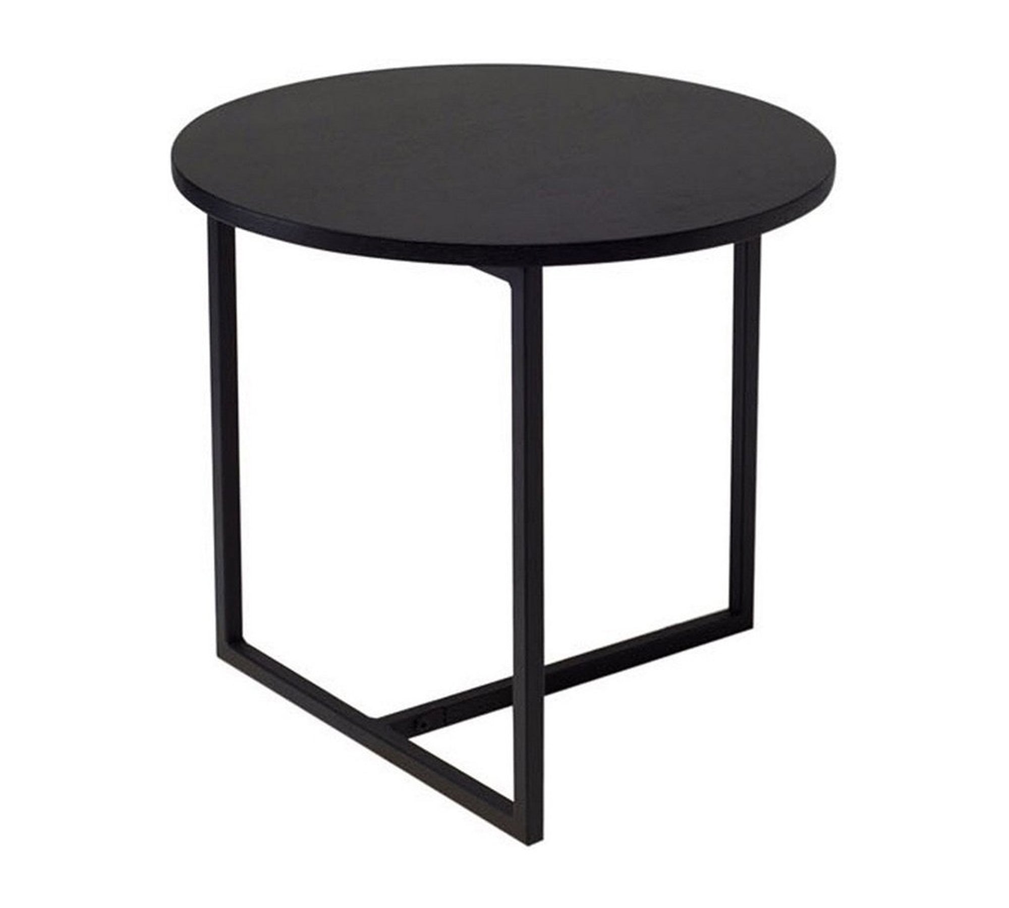 Pre- Laminate Side Table With Metal Legs Base