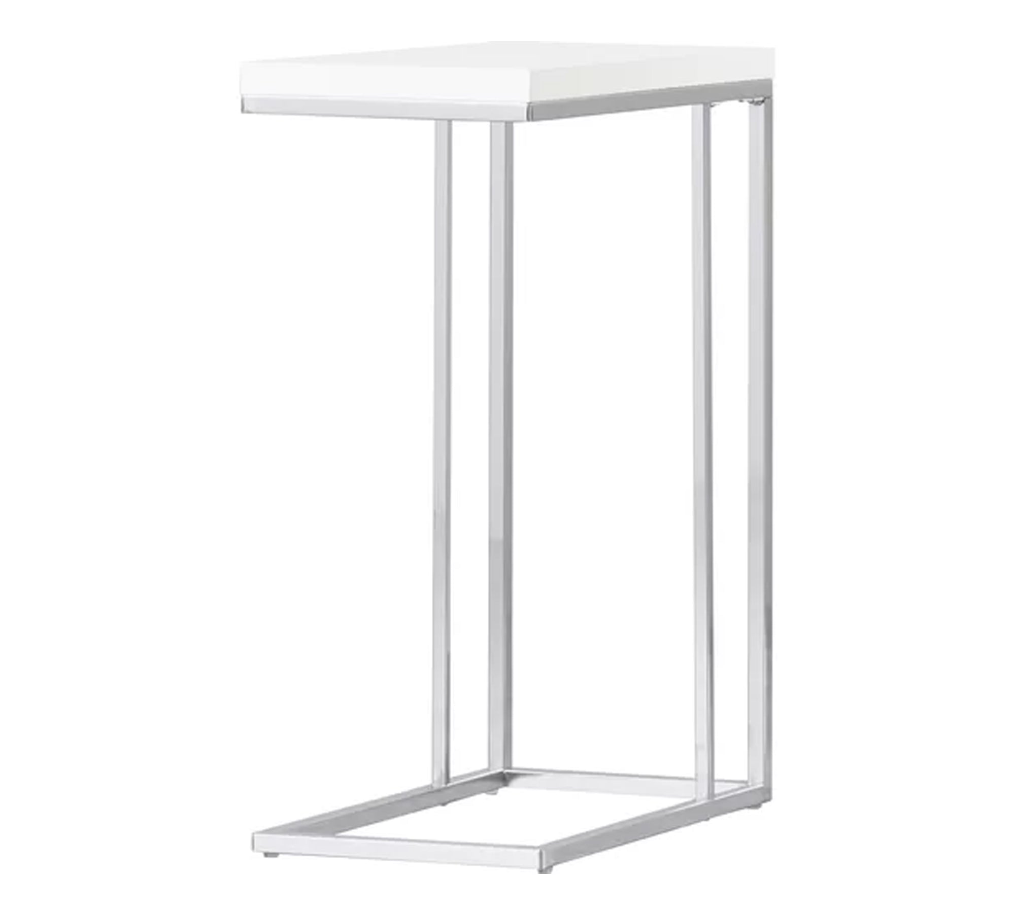 Side Table With Metal Legs Base in Laminated Board