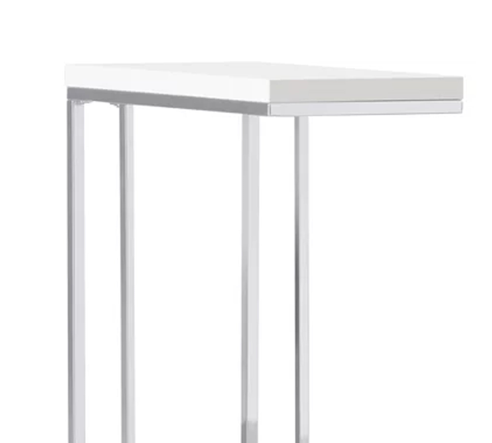 Side Table With Metal Legs Base in Laminated Board