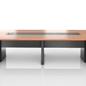 Conference Meeting Table for Office Furniture Made in MDF/Ply Wood & Glossy Finish Unique Design & Best Premium Material - Brown Color