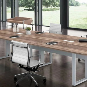 Conference Table for Office Furniture Made in Particle Board and Modern Design is Hand Crafting and Table -  Brown