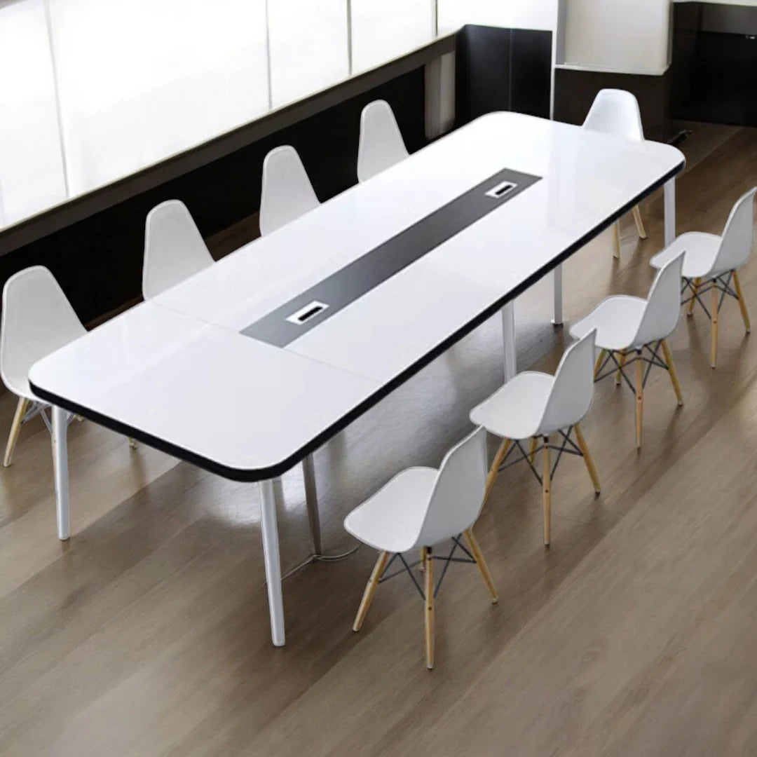 Conference Table for Office Furniture Made in Particle Board with wire Manager High Quality Material