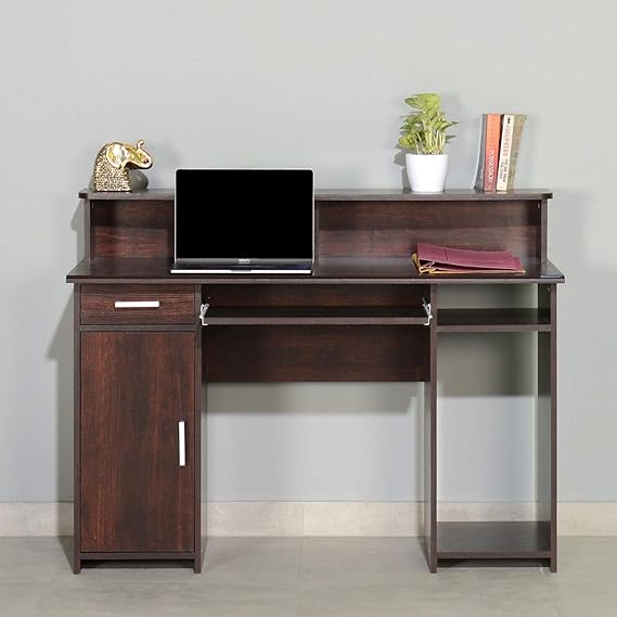 Office computer Table Made a Pre-laminated particle Board Brown Color