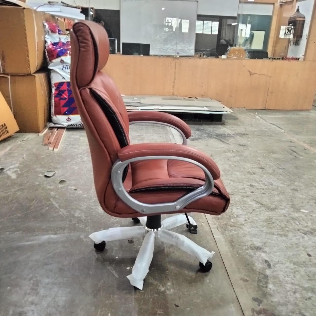 High Back Director Office Chair with Chrome Base