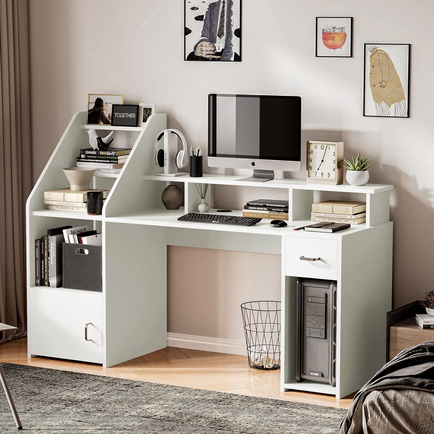 computer table office table study desk wooden table