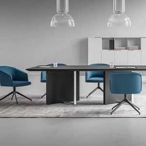 Conference Table for Office Furniture Made in Particle Board/ MDF/Plywood with Metal Legs and Meeting Table