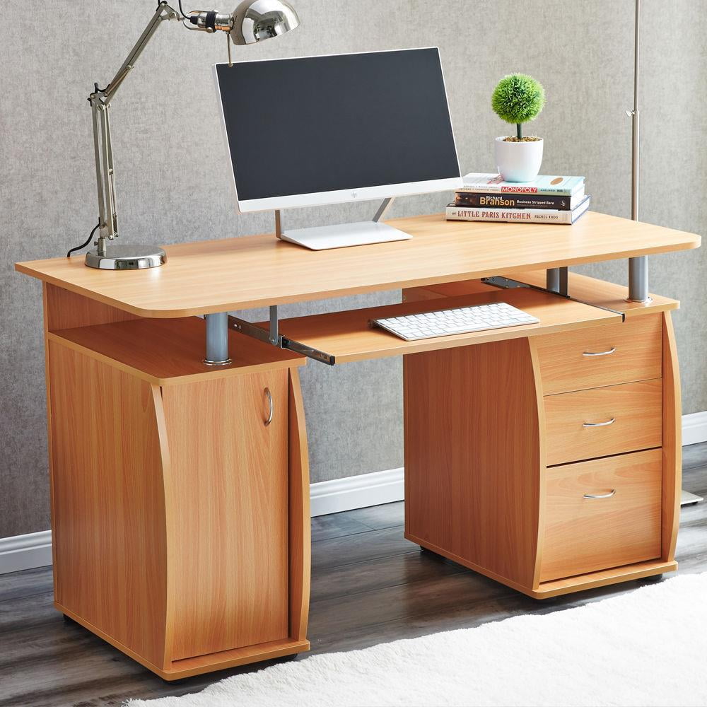 Office Computer Table made in Particle Board with Drawer - Stylish PC & Laptop Workstation for Office, Study, and Home Use