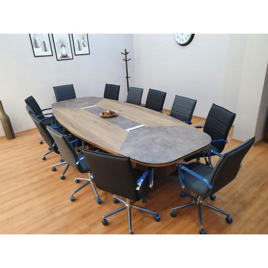 12 Seater Conference and Meeting Office Room Table Furniture Made in Plyboard with Laminate ( 12x5 Ft.)