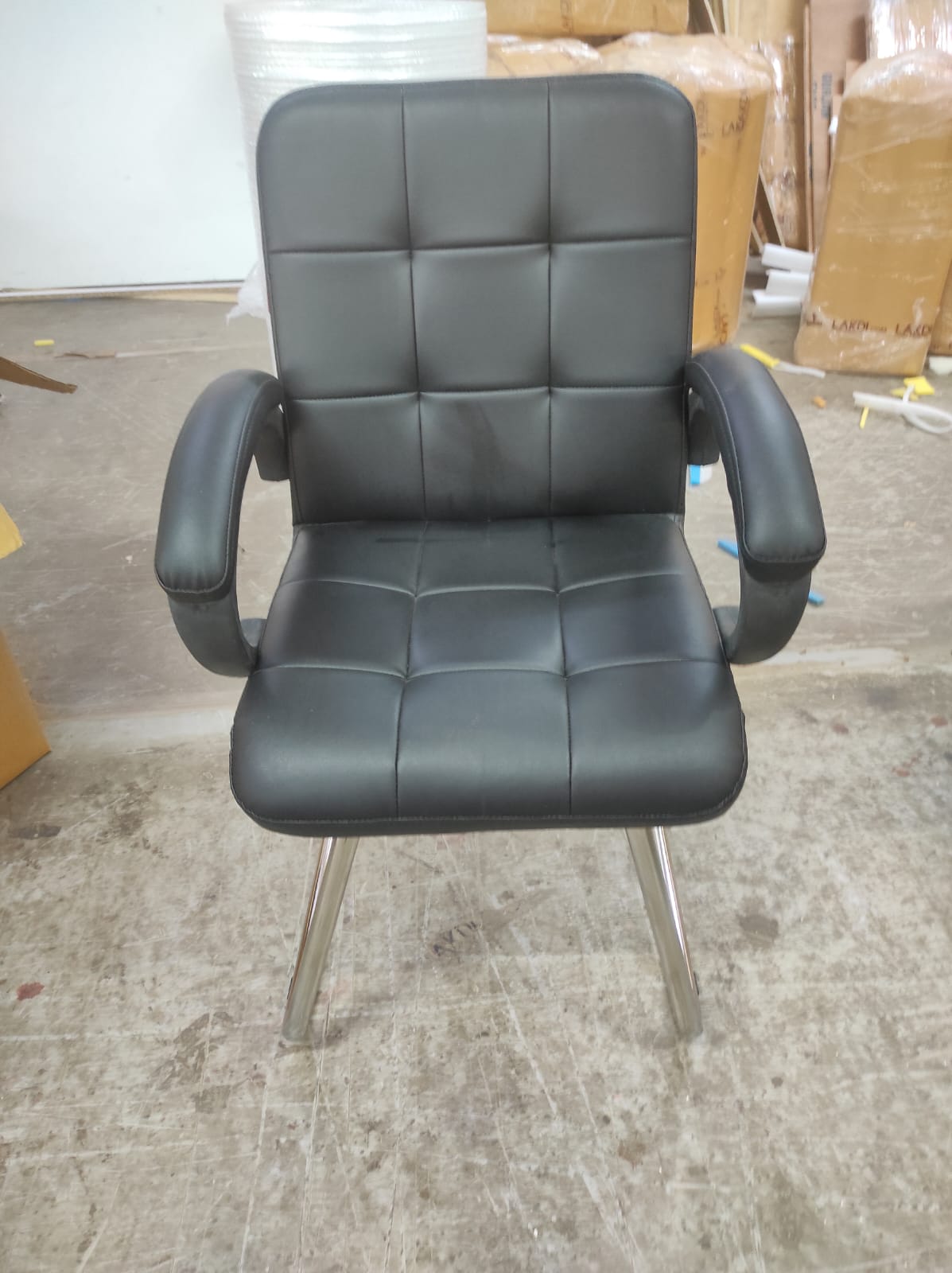 Visitor Office Chair with Chrome Base