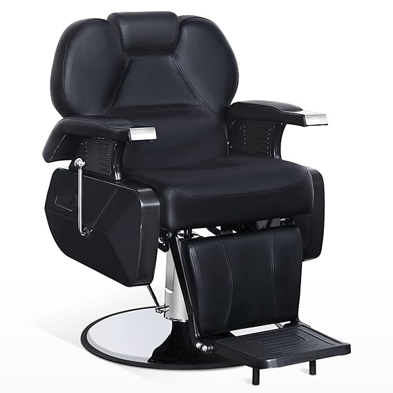 Salon Chair for Leatherette and Metal Frame Stylish with Adjustable and Recliner Parlor Chair Luxury High Premium Quality and Durable Barbershop & Tattoo Chair