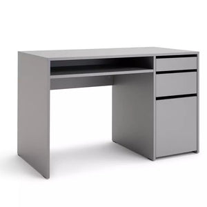 Office Computer Table Made In Particle Board and 2 Drawers with Metal Runners 1 Fixed Shelf Grey Color