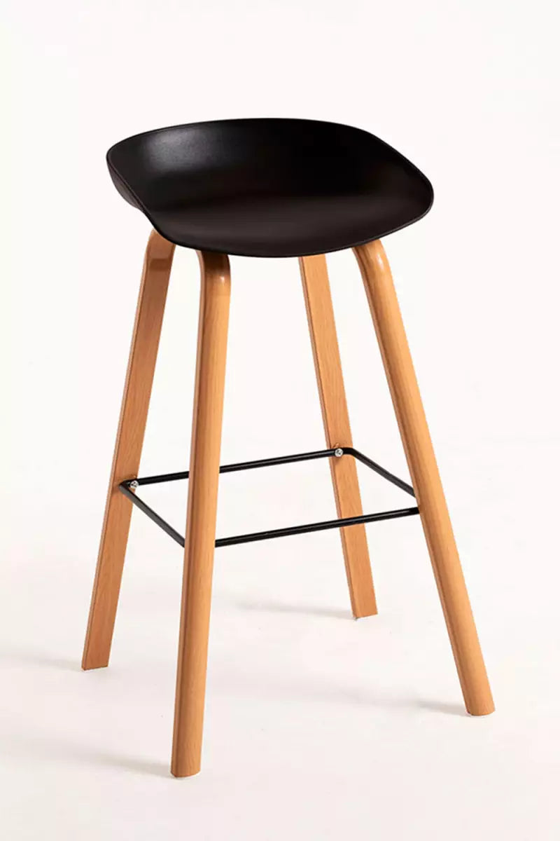 Bar Metal Stool Made in Metal Base Frame Legs and Seat in Plastic for Shop & Home