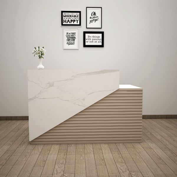 Reception Table Made in Particle Board with Drawer and Shutter Perfect Design Stylish & Workspace