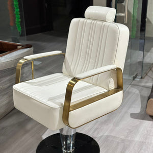 Salon Chair for Modern Gold Hydraulic Lift, Swivel Beauty Hairdressing Chair for Salons, Comfortable & Stylish with Durable Construction