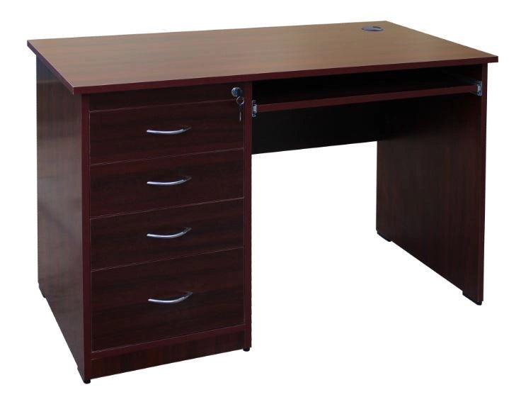 Office desk and Computer Table with keyword tray and wire manager Dark Brown color