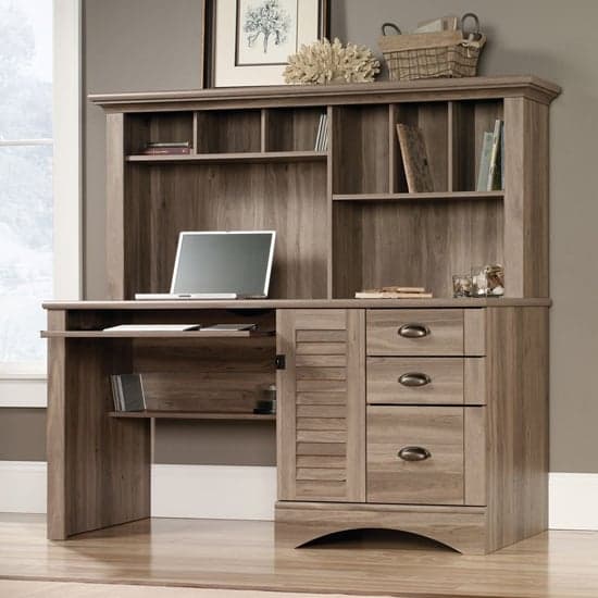 Home and Study Desk and Laptop table Multi useable with 3 Drawers and book self in Elegance Meets Functionality-Salt Oak: