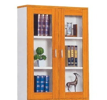 Home & Office Premium File Storage Made In Particle Board with Glass Door & Book Self Cabinets and Cupboards  - 121433146