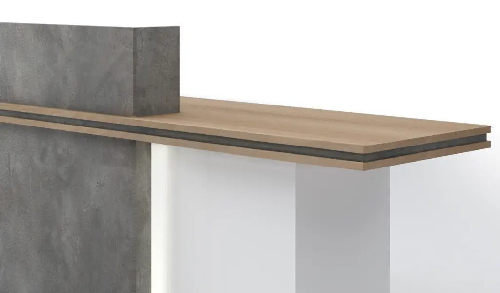 Reception Table Made In Engineered Wood Is Includes One Fixed Storage Pedestal and, Inbuilt Wire Management Grommet