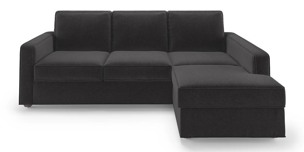 3 Seater Sectional Sofa with Ottoman High-Performance Fabric Solid Wood Frame and Long-Lasting Suspension System