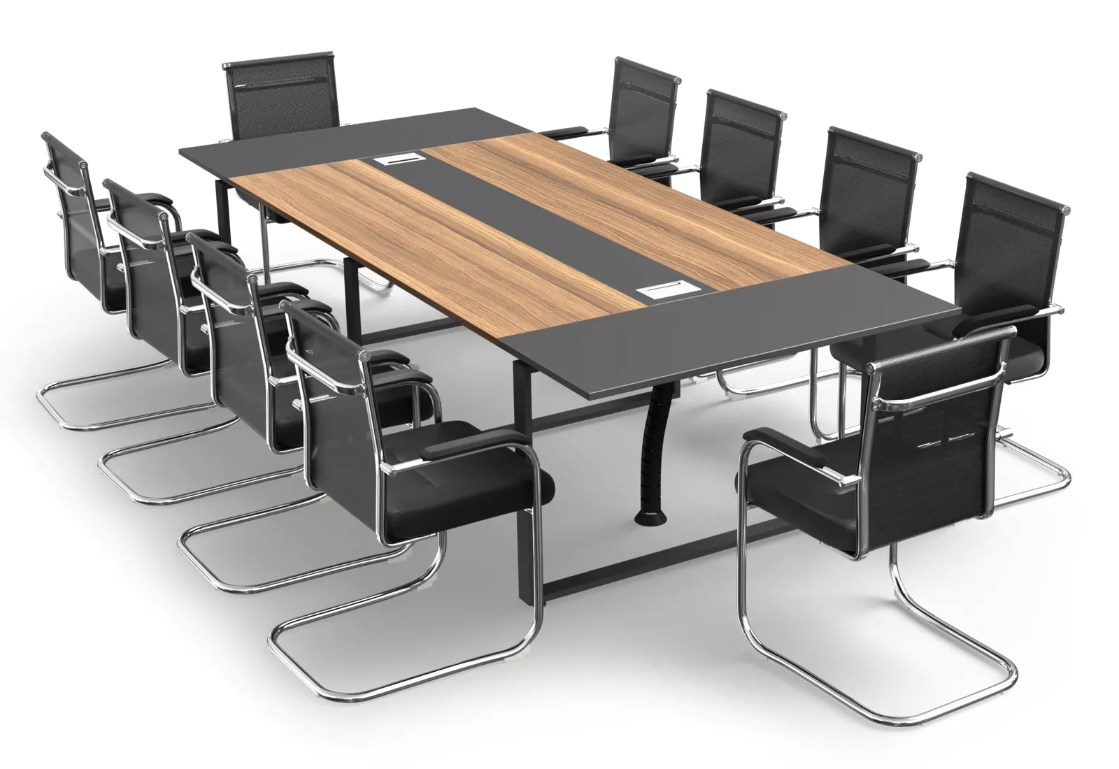 Meeting Table for Office Furniture Premium Quality & Modern Design Made in Particle Board/ MDF/Plywood with Metal Base 2 Wire Manager Conference Tables