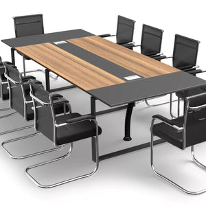 Meeting Table for Office Furniture Premium Quality & Modern Design Made in Particle Board/ MDF/Plywood with Metal Base 2 Wire Manager Conference Tables