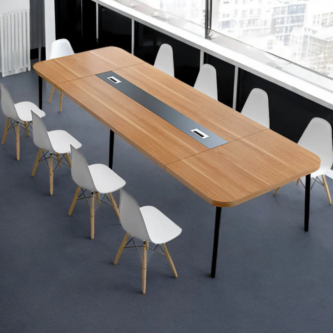 Conference Table for Office Furniture Made in Particle Board with wire Manager High Quality Material