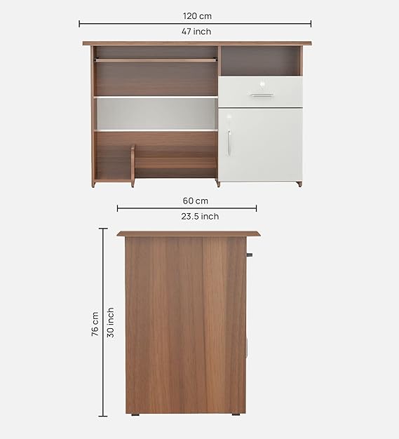 Office desk and Computer Table with Keyword tray and CPU space made in Engineered Wood