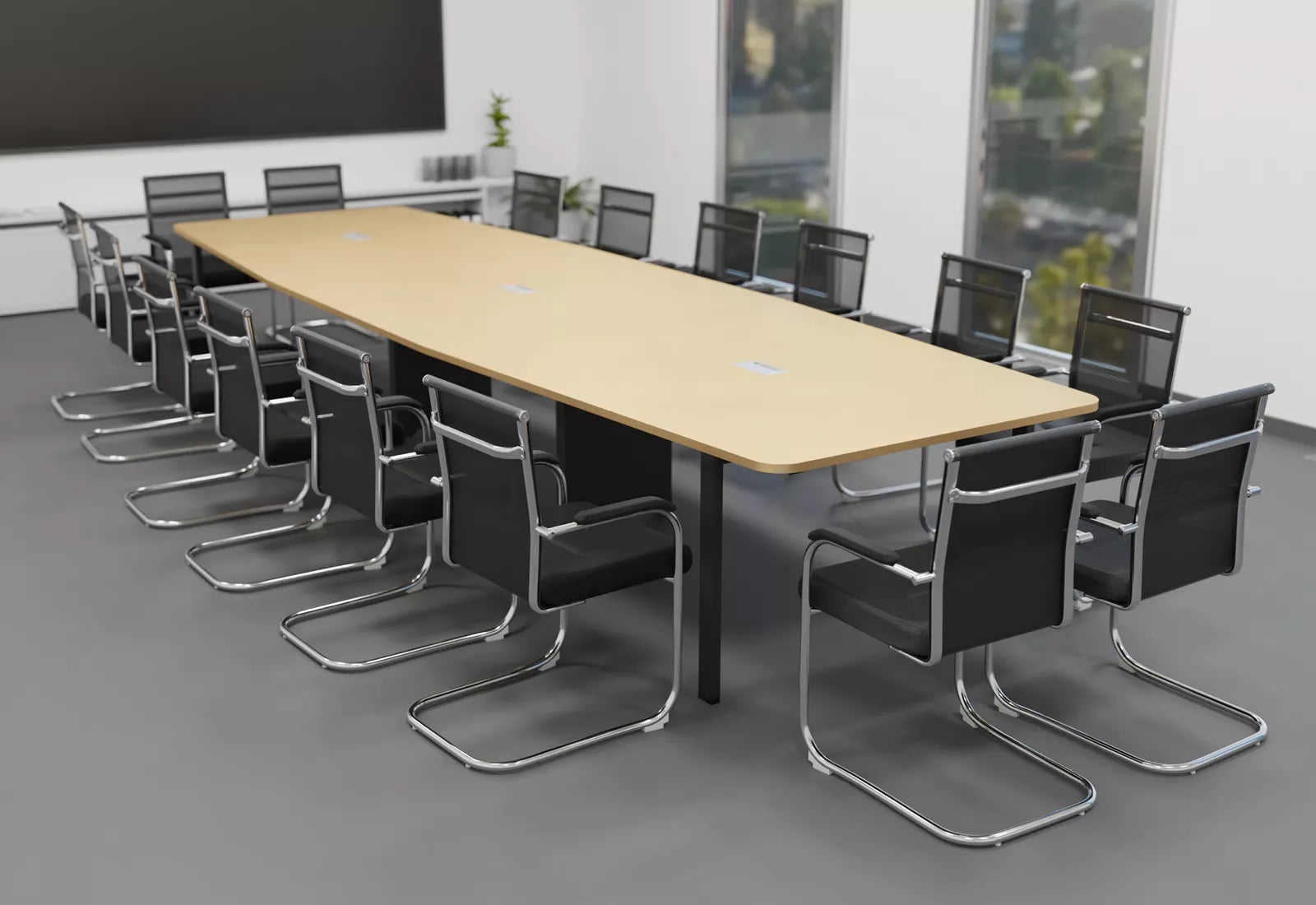 Meeting Table for Office Furniture High Quality & Unique Design Made in Particle Board/ MDF/Plywood with Metal Base Wire Manager