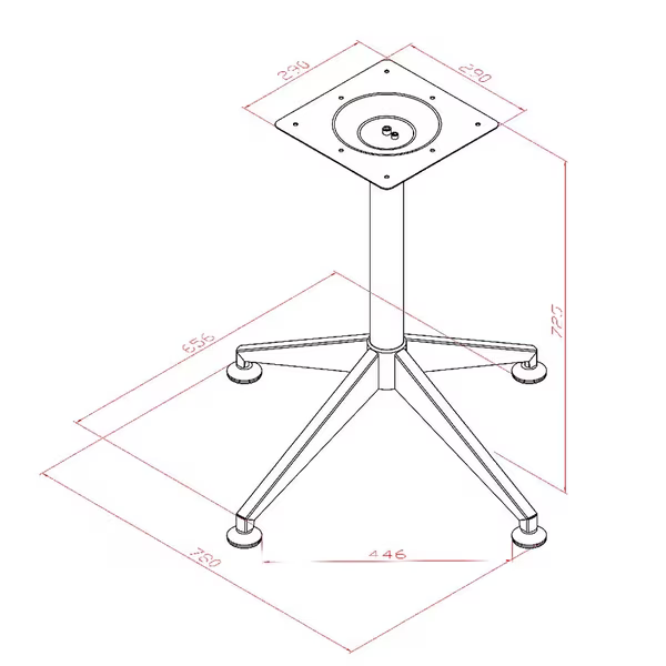 Round meeting Small Table in Pre-laminated with Metal Base - 111117119