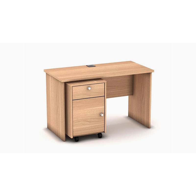 Office desk and Computer Table and Pedestal 3 Drawer made in Engineered Wood - Beige