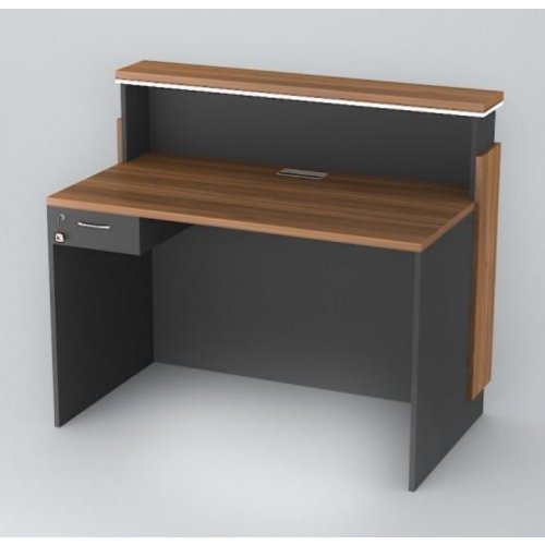 Reception table made in engineered wood have 1 Drawer and top open shelf