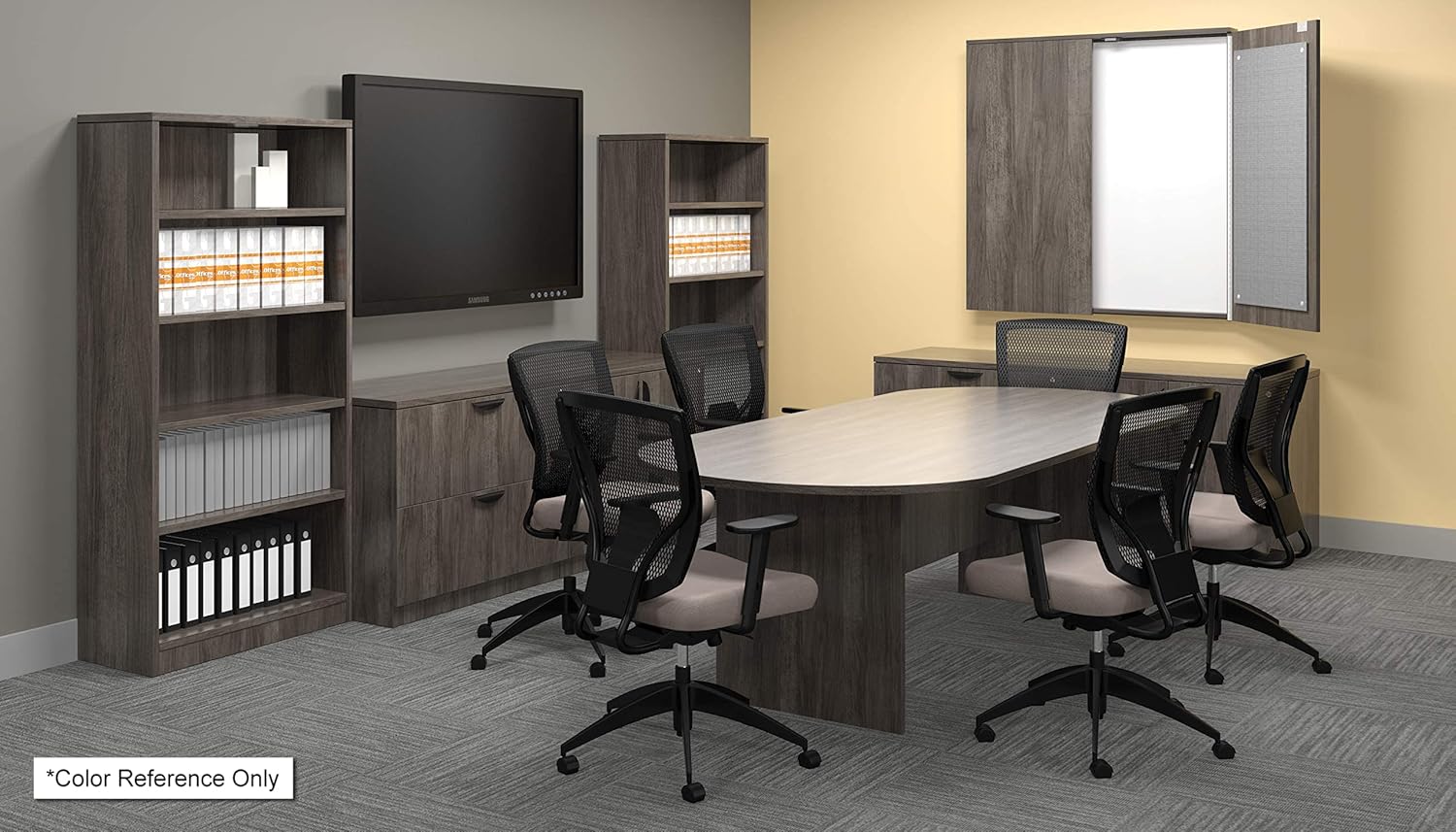 Conference Meeting Table made in MDF and High-Quality Scratch and Stain-Resistant Laminate Modern Rectangular Artisan Grey - 10 X 4 FT