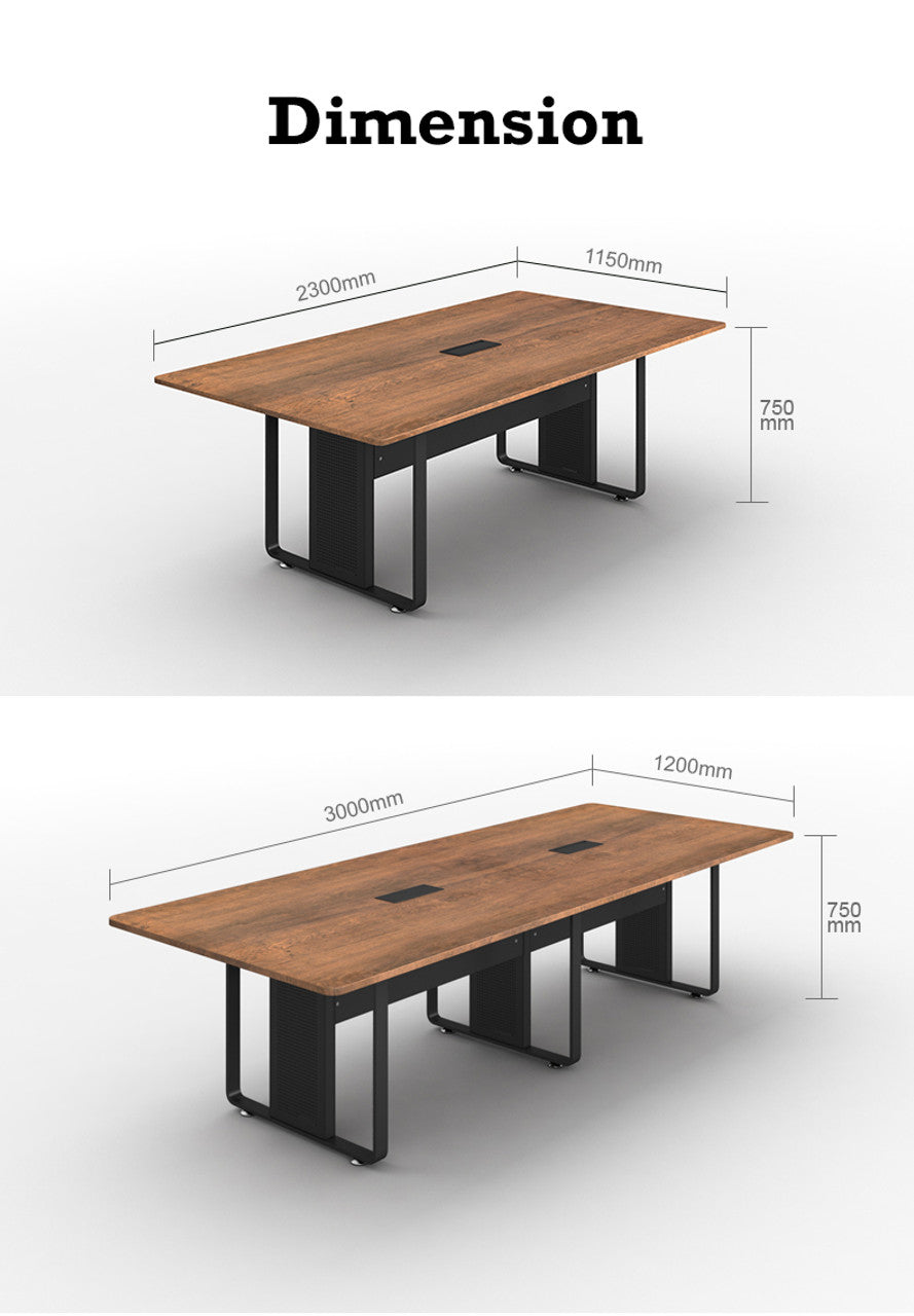 Conference Meeting for Office Table Made in Particle Board with Metal Legs Best Design Meeting Table