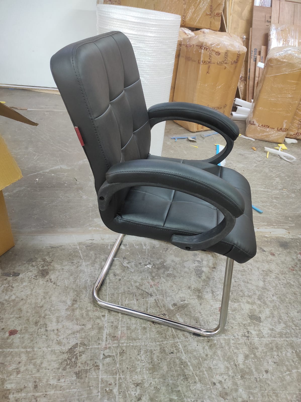 Visitor Office Chair with Chrome Base