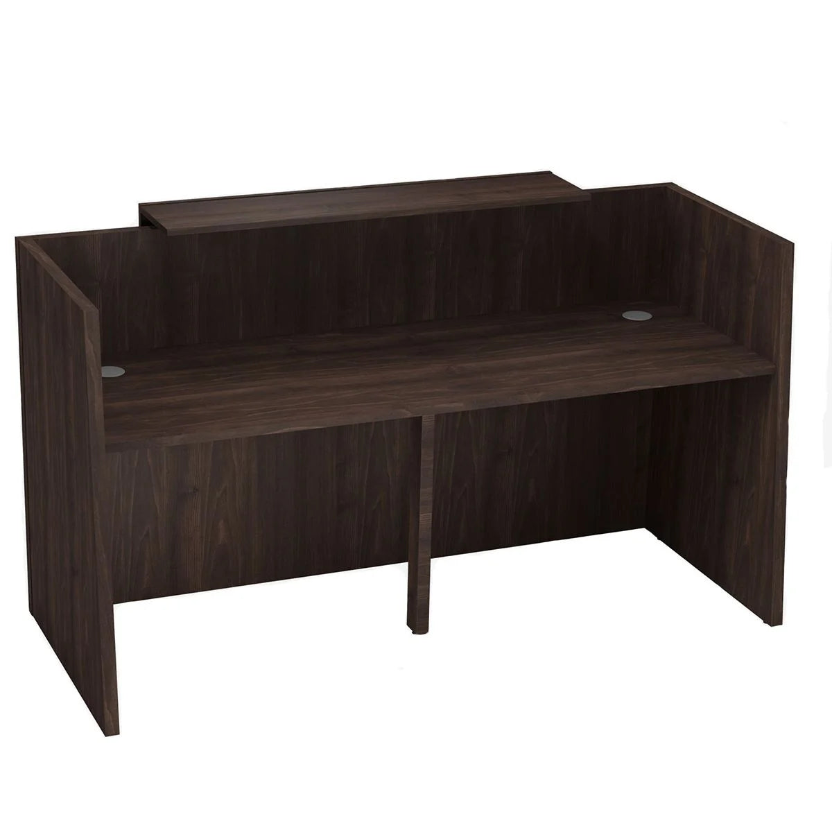 Reception Table for Office Stylish Design Made in Particle Board with Two Round Wire Manager and Cashier Counter Table