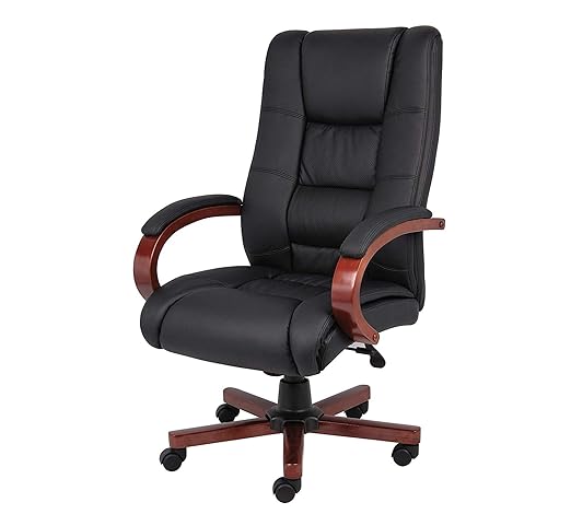 High Back Director Chair with Wooden Base