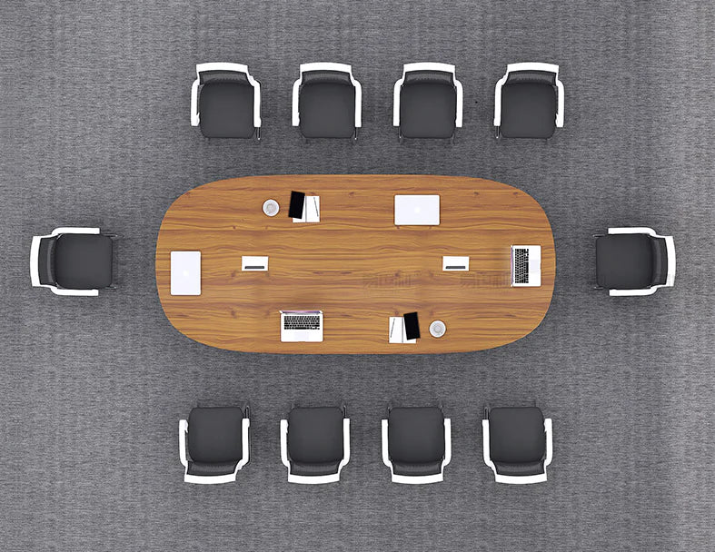 Conference Meeting Table Oval Shape Design for Office Furniture Modern Look and Premium Quality Material