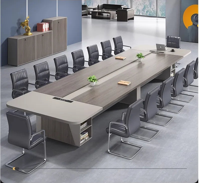 Meeting Table for Office Furniture Desk Premium & Luxury Modern Design Made in Particle Board/ MDF/Plywood with 2 Wire Manager Conference Tables