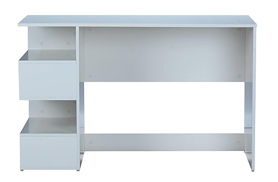 Office desk and Computer Table with Side Book Storage white color