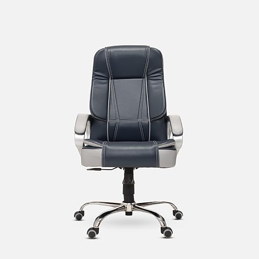 Home & Office  High Back Leatherette Chair | Director Chair | Office Chair | Ergonomic Executive Boss Chair with Spacious Cushioned Seat | Heavy Duty Metal Base