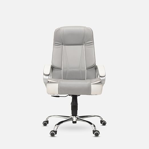 Home & Office  High Back Leatherette Chair | Director Chair | Office Chair | Ergonomic Executive Boss Chair with Spacious Cushioned Seat | Heavy Duty Metal Base