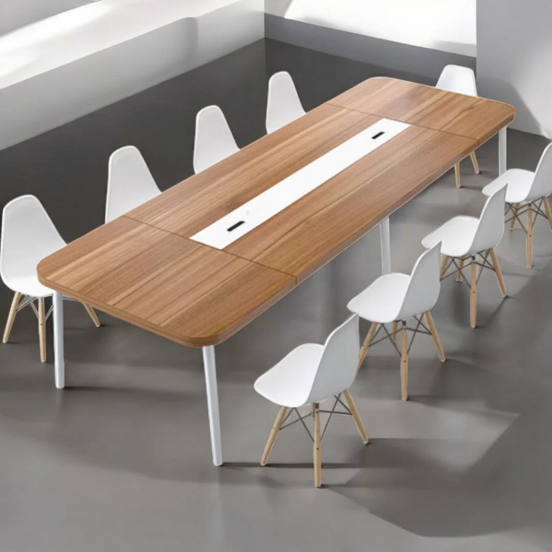 Conference Table for Office Furniture Made in Particle Board with wire Manager High Quality Material